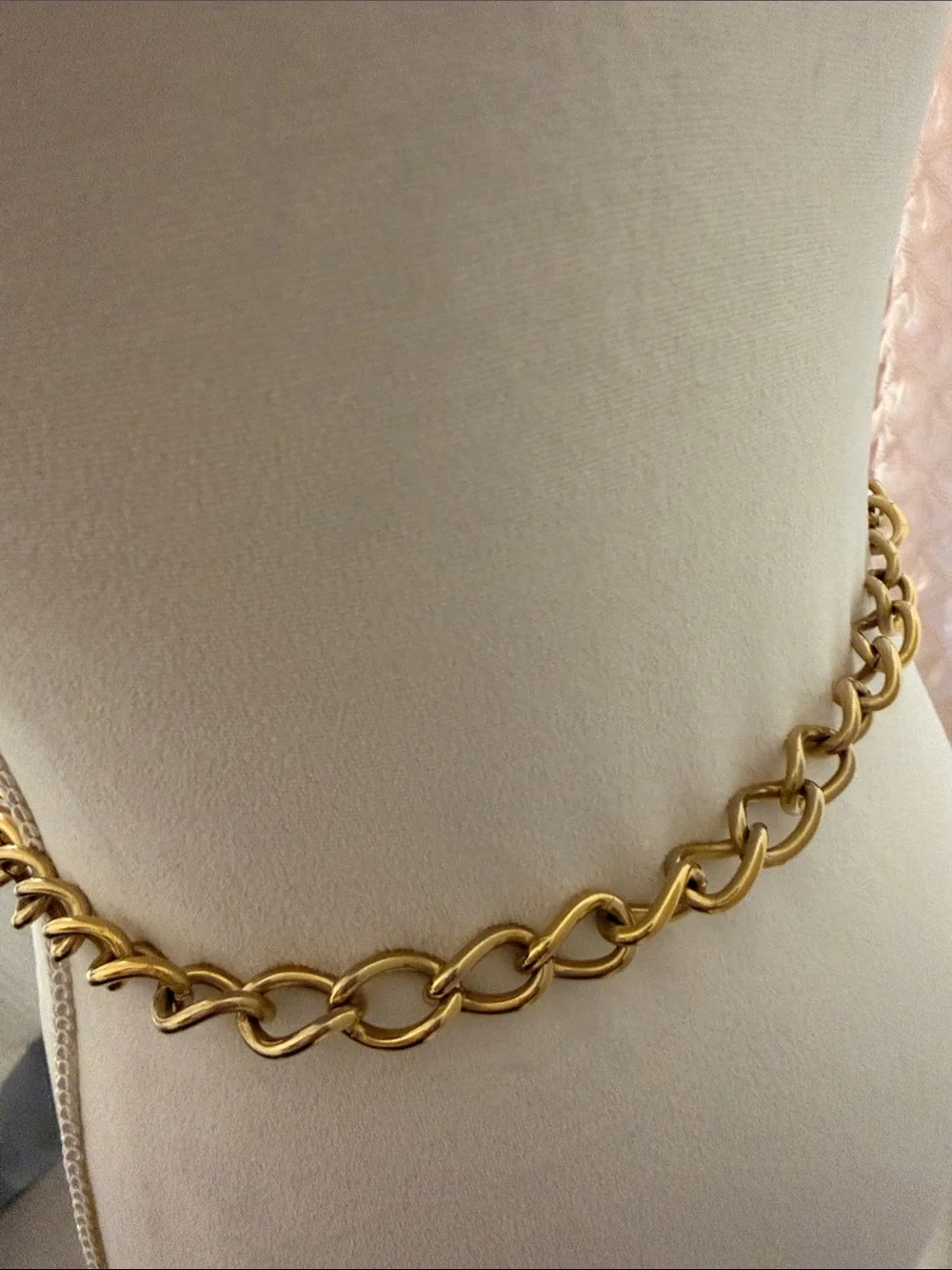 Vintage, Gold Charm Chain Waist Belt with Heart & Star Charms